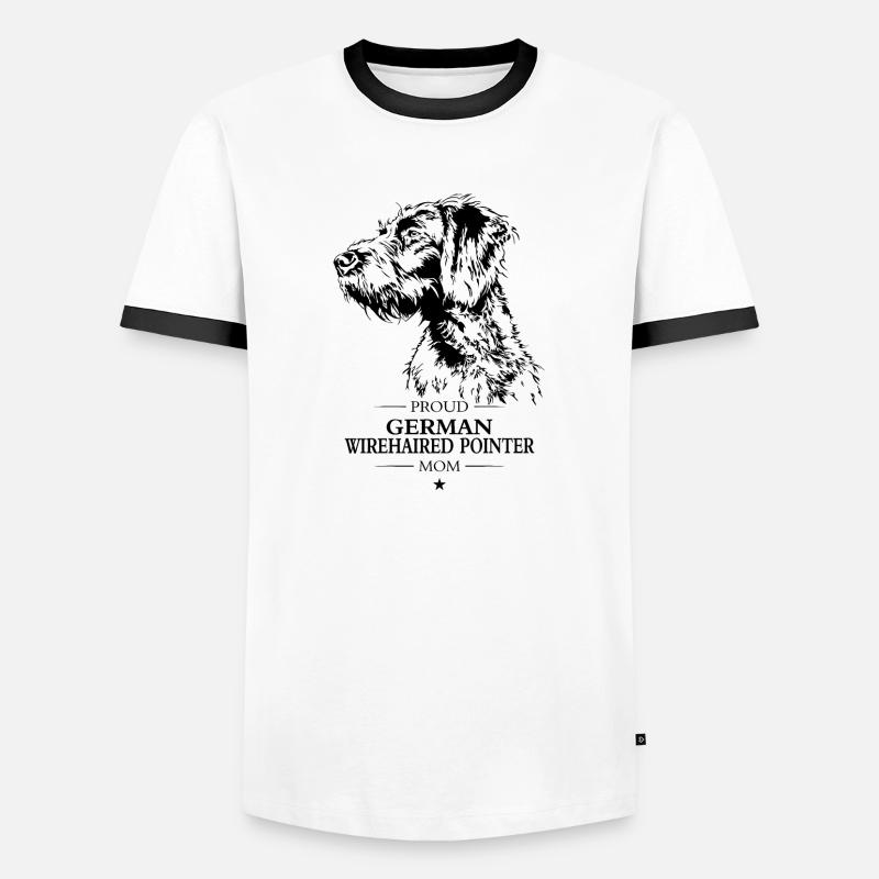 German Wirehaired Pointer Mom Hunde Hund Wilsigns Männer Kontrast-T-Shirt