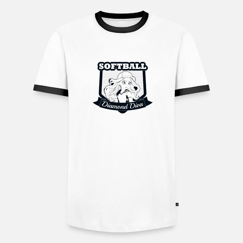 Diamant-Diva Männer Kontrast-T-Shirt