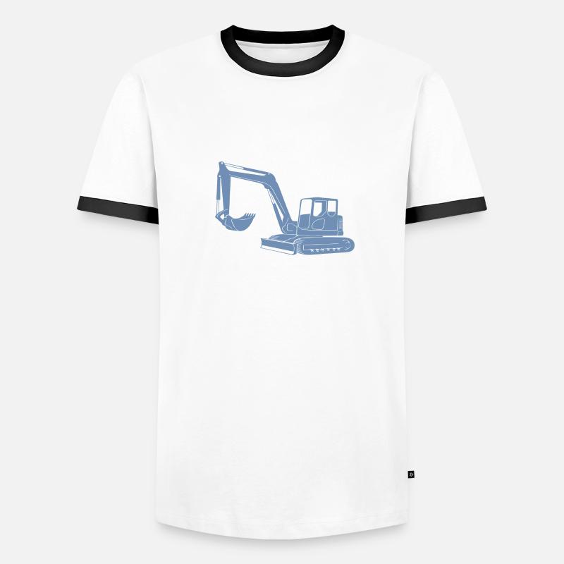Baggerfahrer Silhouette - Baugeräteführer Männer Kontrast-T-Shirt