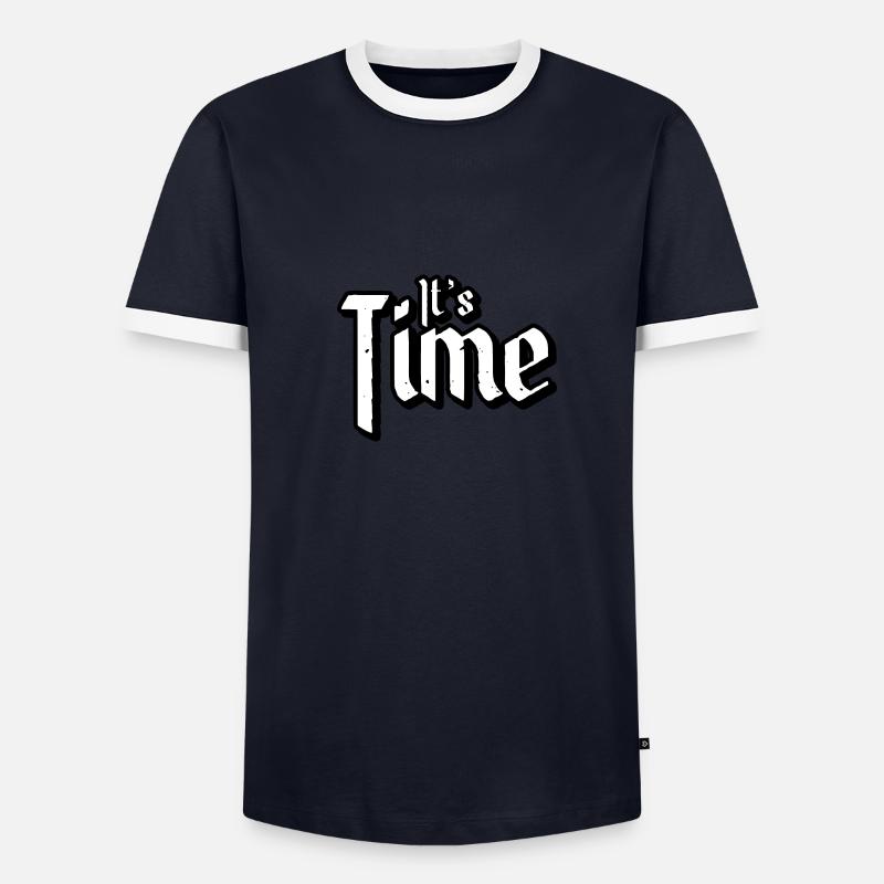 Son heure T-shirt contrasté Homme