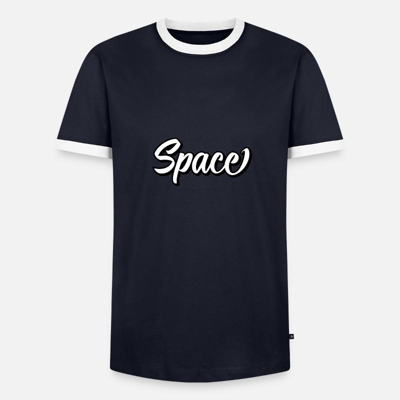 Space Männer Kontrast-T-Shirt
