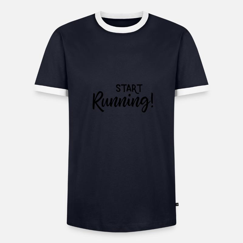 Start Running Männer Kontrast-T-Shirt