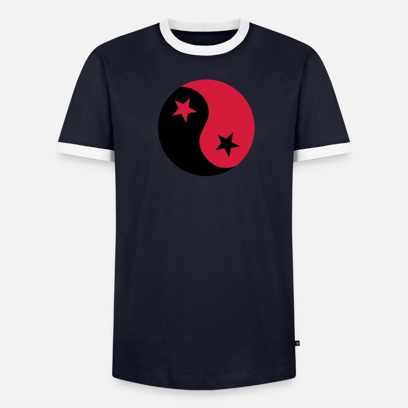 Ying und Yang T-shirt contrasté Homme