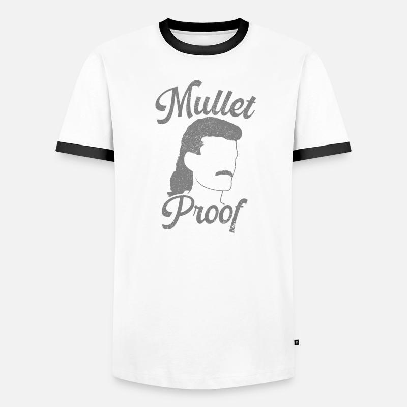 Jeu de mots de mulet rétro à l’épreuve du mulet T-shirt contrasté Homme