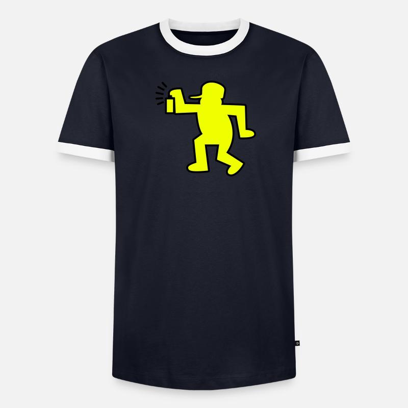 graffiti man T-shirt contrasté Homme