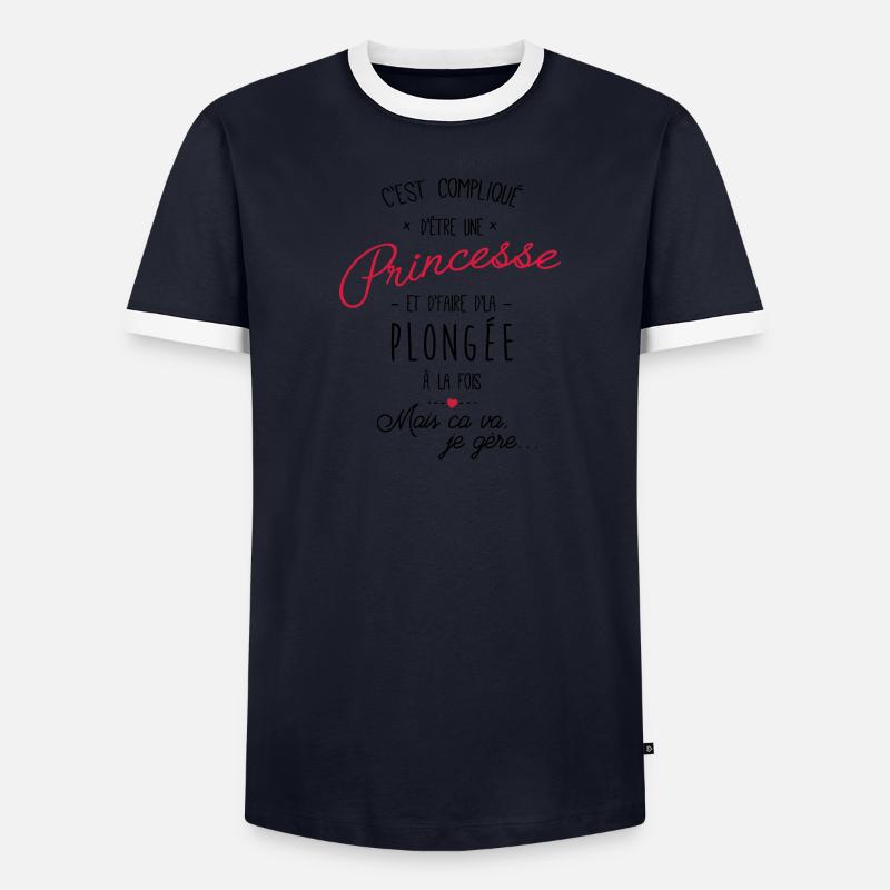 princesse et Plongée T-shirt contrasté Homme