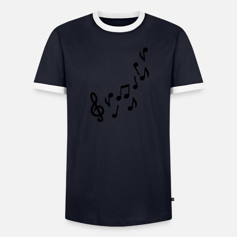 note de musique T-shirt contrasté Homme
