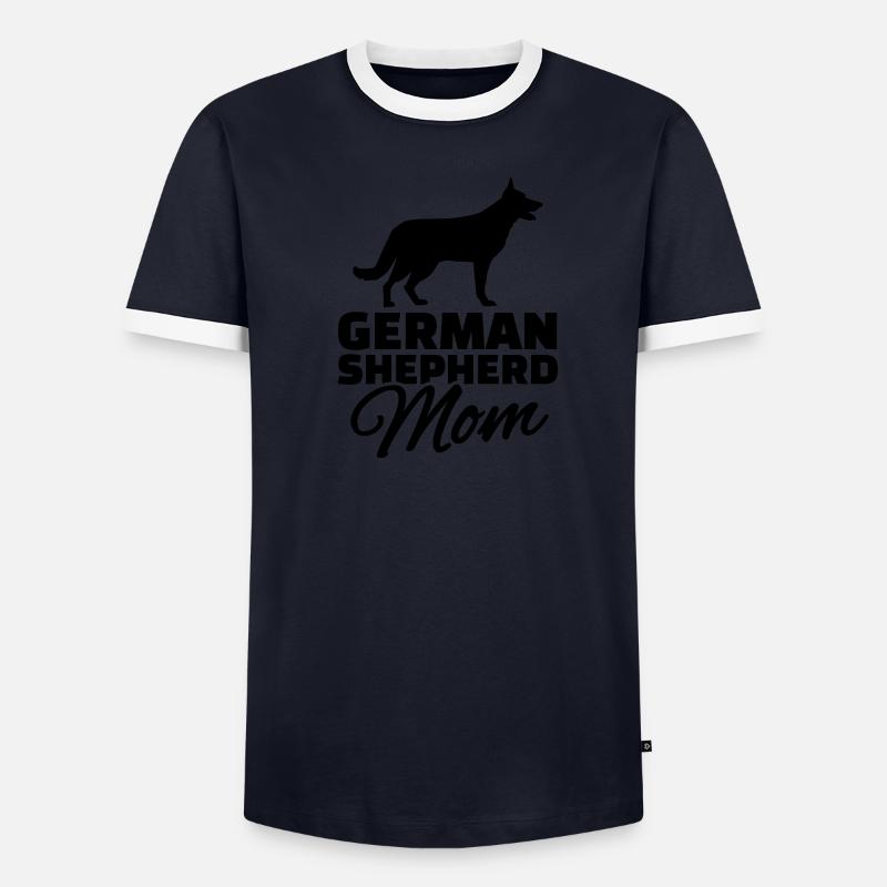 German shepherd Mom T-shirt contrasté Homme
