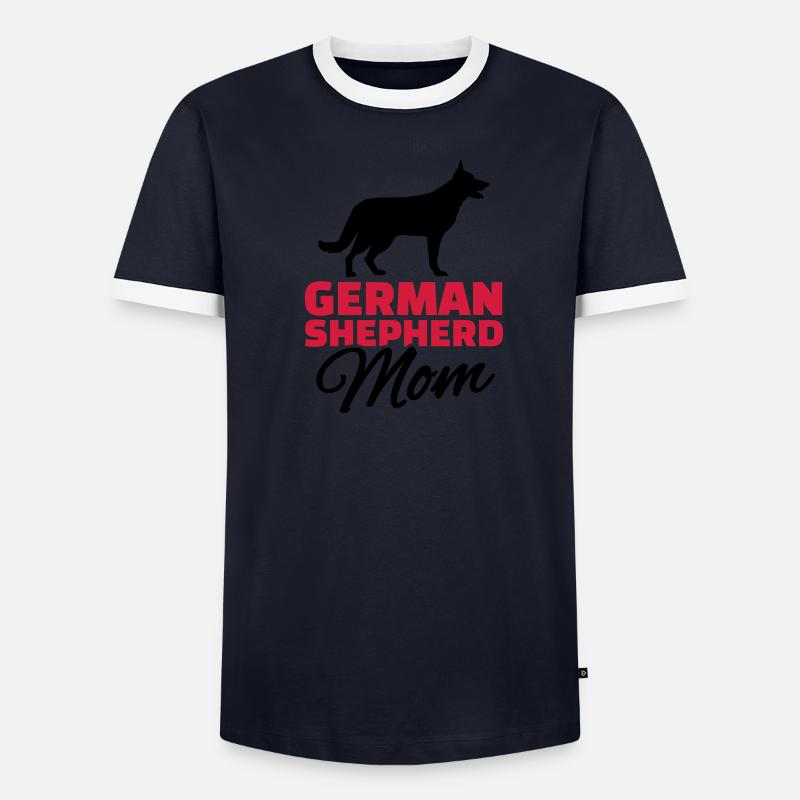 German shepherd Mom T-shirt contrasté Homme