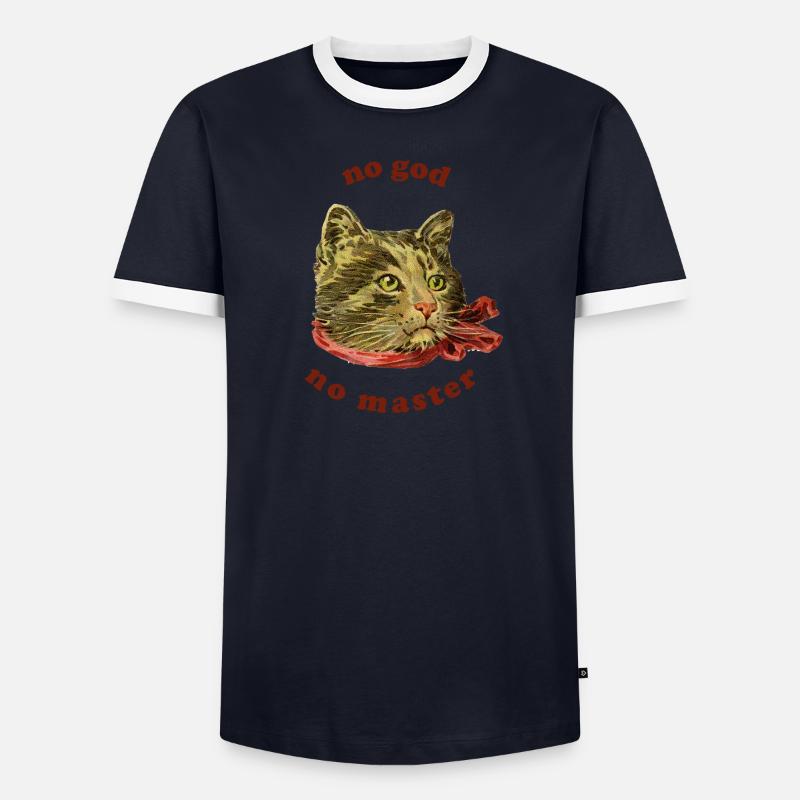 camarade chat // pas de dieu, pas de maître T-shirt contrasté Homme