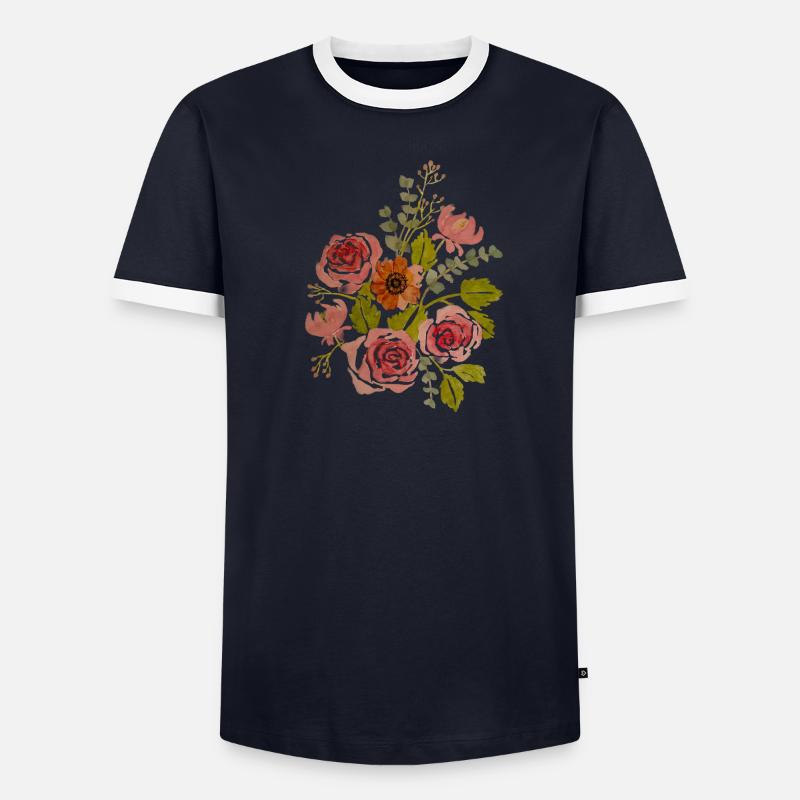 Bouquet de fleurs T-shirt contrasté Homme