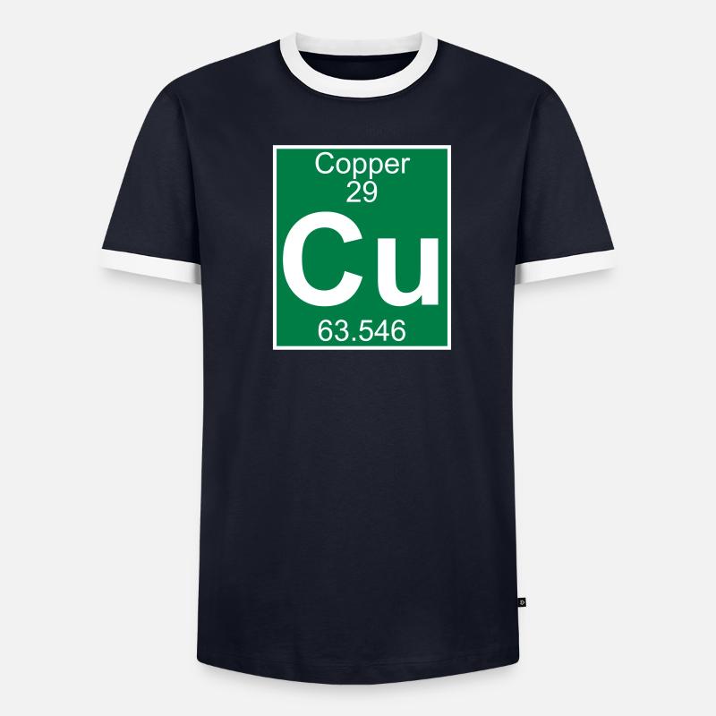 Copper (Cu) (element 29) Men's Ringer Shirt