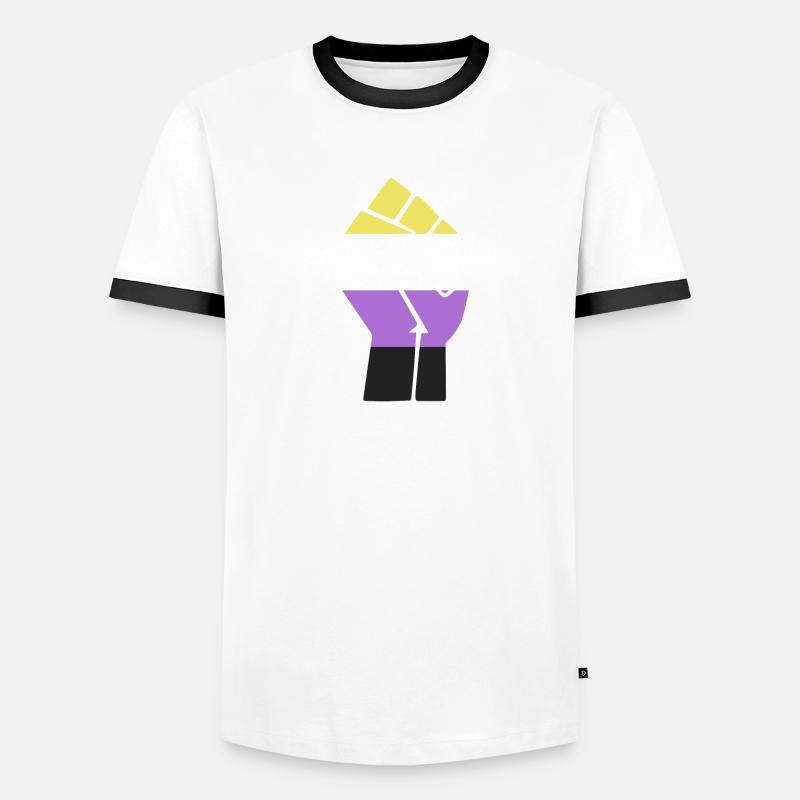 Power Nonbinary Pride Faust Design für Equality Männer Kontrast-T-Shirt