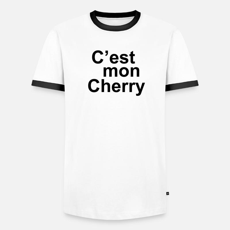 C'est mon cherry T-shirt contrasté Homme