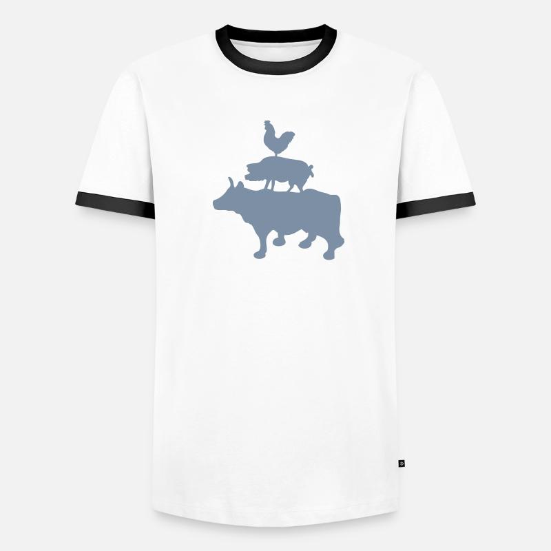 barbecue inc. 2 Männer Kontrast-T-Shirt