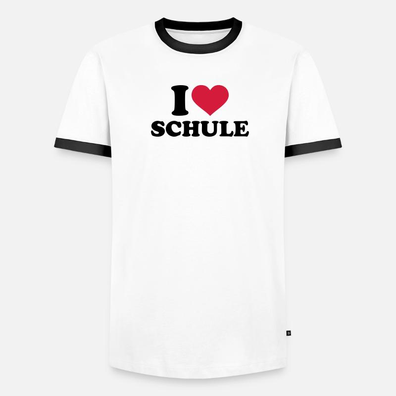 Schule Männer Kontrast-T-Shirt