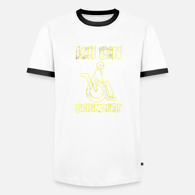 Ich bin behindert Männer Kontrast-T-Shirt