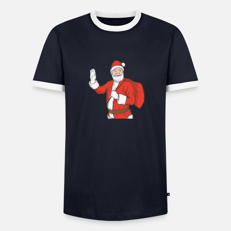Weihnachtsmann Männer Kontrast-T-Shirt