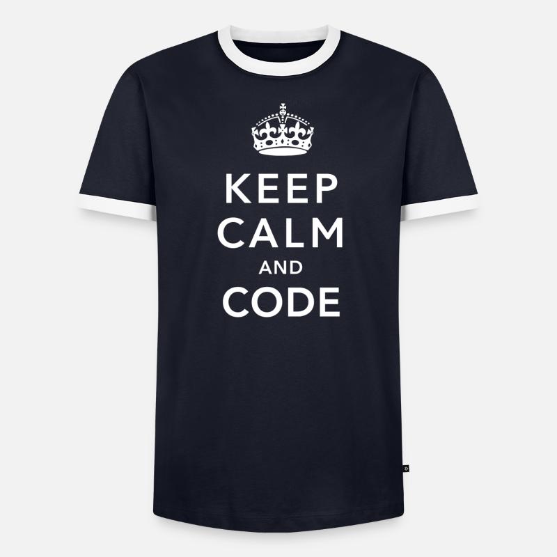 CALM DOWN AND CODE T-shirt contrasté Homme