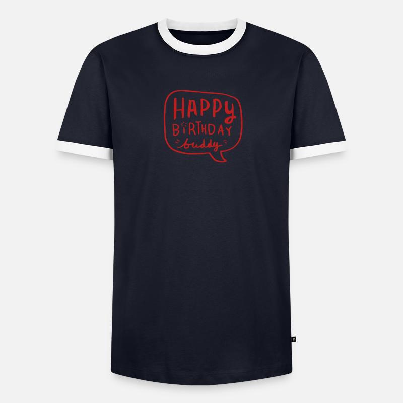 Joyeux bday duddy T-shirt contrasté Homme