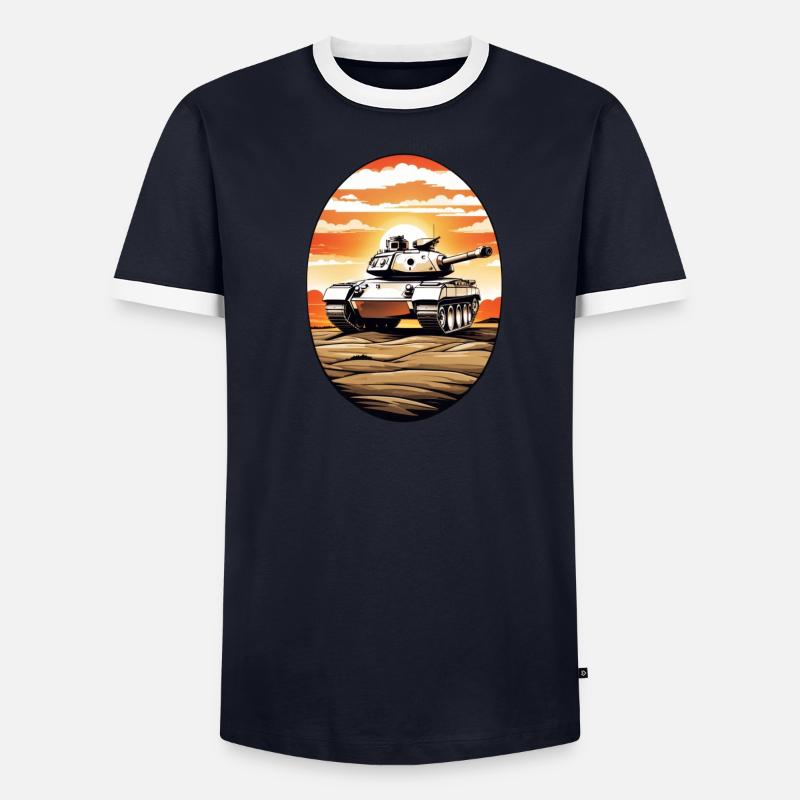 Panzerfahrer Männer Kontrast-T-Shirt