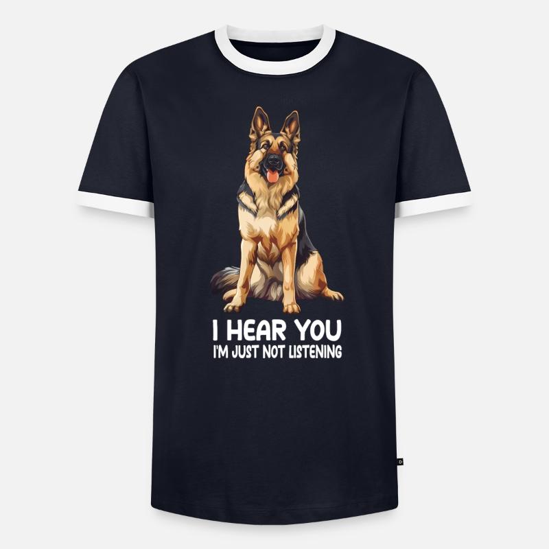 German Sheperd Männer Kontrast-T-Shirt