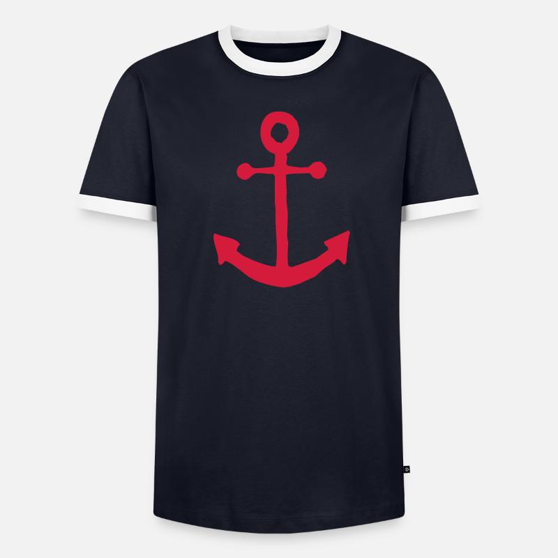 Anker Männer Kontrast-T-Shirt
