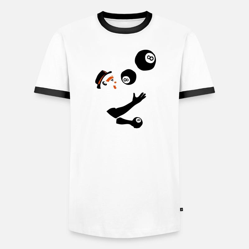 jongleur boule billard 8 T-shirt contrasté Homme
