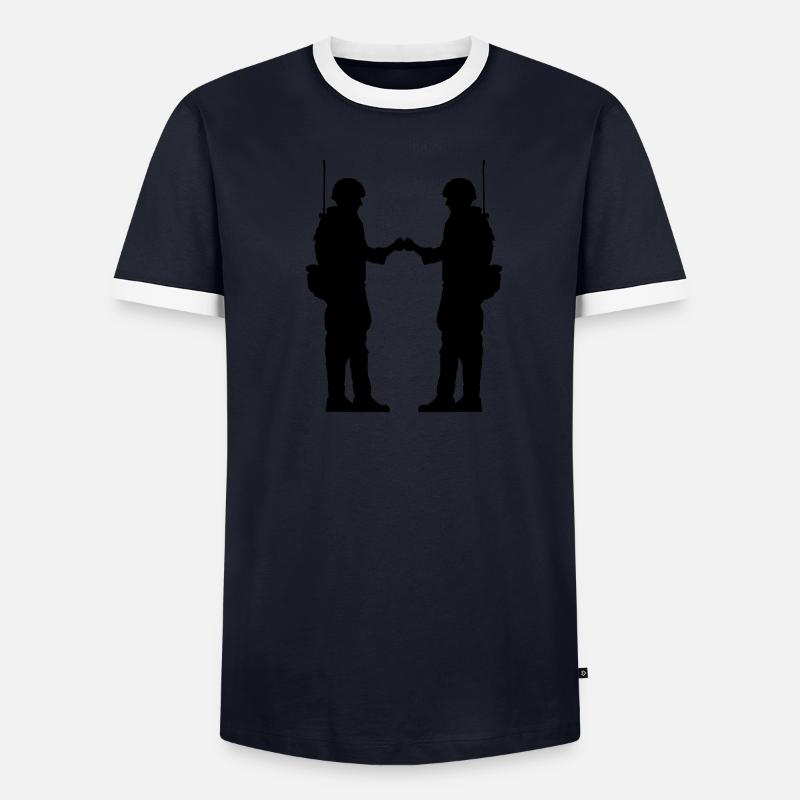 L'équipe 2 Bros soldats équipage Squad T-shirt contrasté Homme