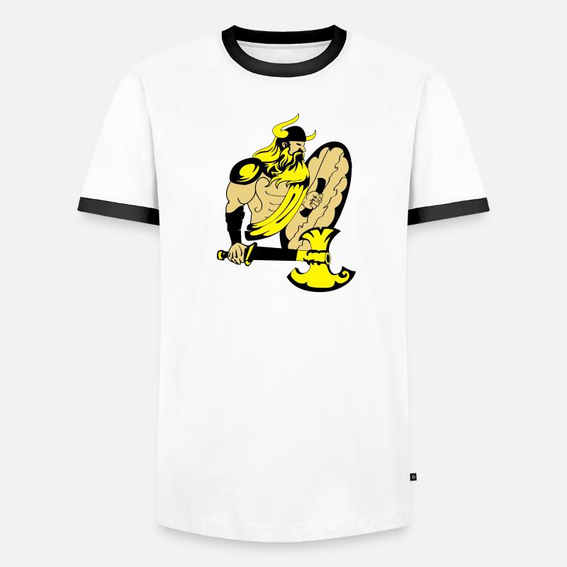 wikinger Männer Kontrast-T-Shirt