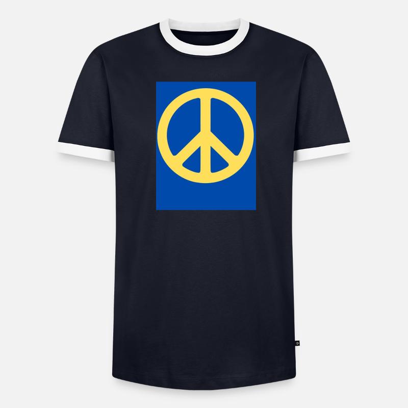 Frieden Männer Kontrast-T-Shirt