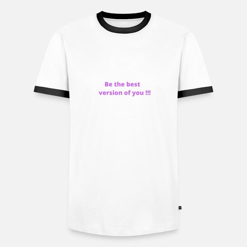 Sei die beste Version von dir Männer Kontrast-T-Shirt