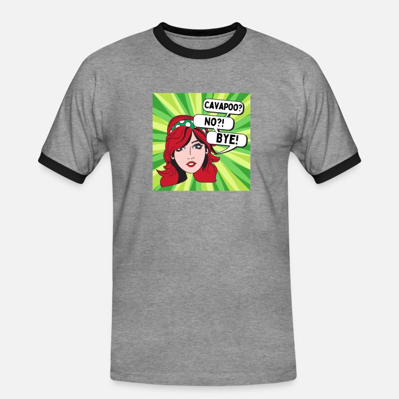 Cavapoo? No? Comic - Men's Ringer Shirt - heather grey/black