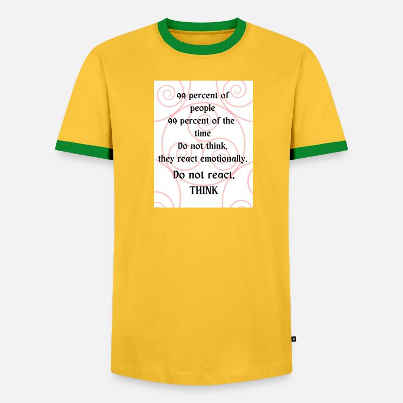 Do not react. Think. - Men's Ringer Shirt - undefined