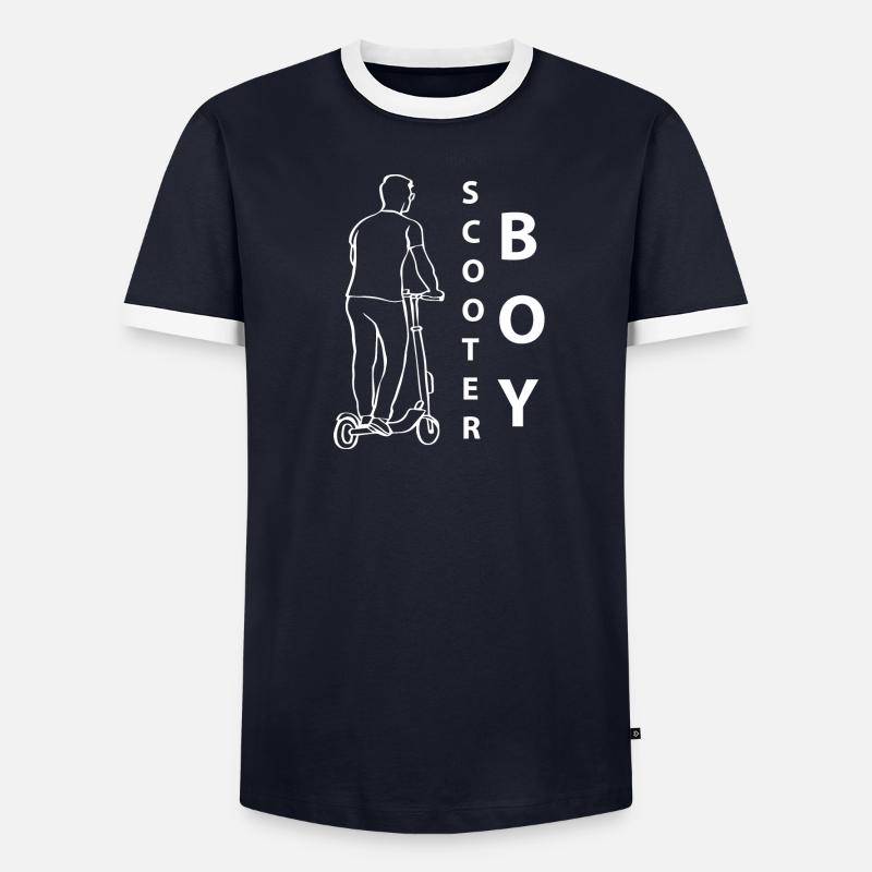 E-Scooter E-Roller Scooter - Männer Kontrast-T-Shirt - undefined