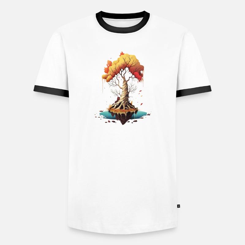 Arbre solitaire T-shirt contrasté Homme