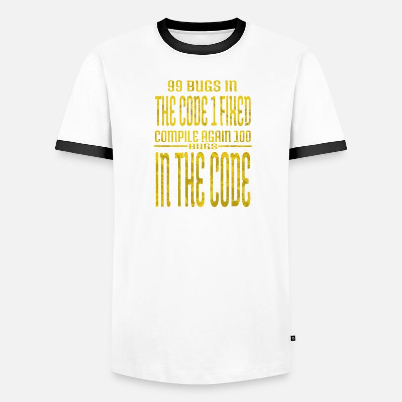 frontend developer computer programming present Männer Kontrast-T-Shirt