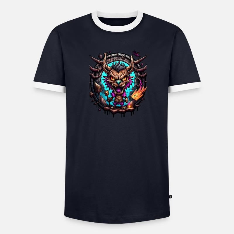 Monstre graffiti T-shirt contrasté Homme
