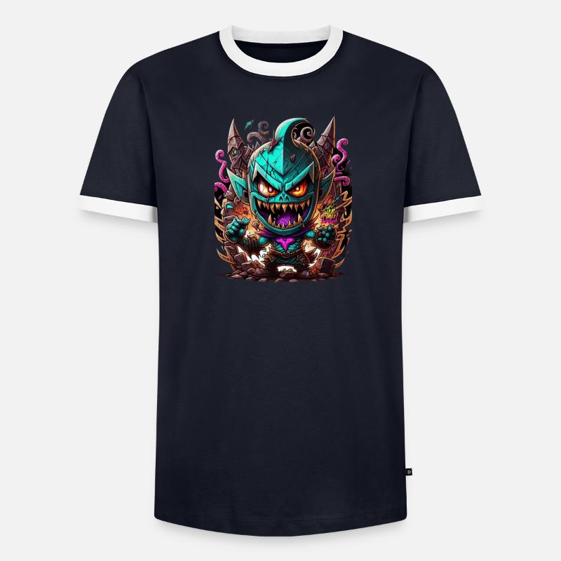 Monstre graffiti T-shirt contrasté Homme