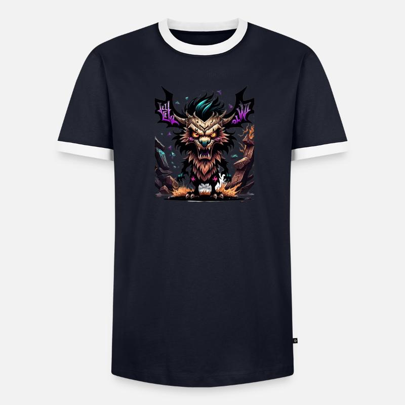 Monstre graffiti T-shirt contrasté Homme