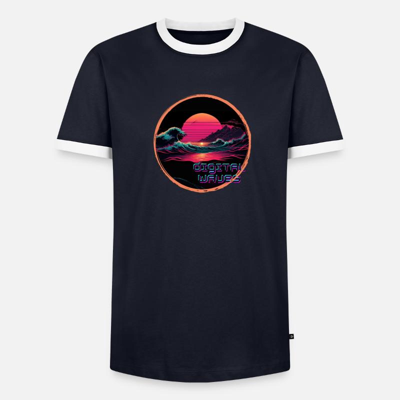 Digital Waves Men's Ringer Shirt
