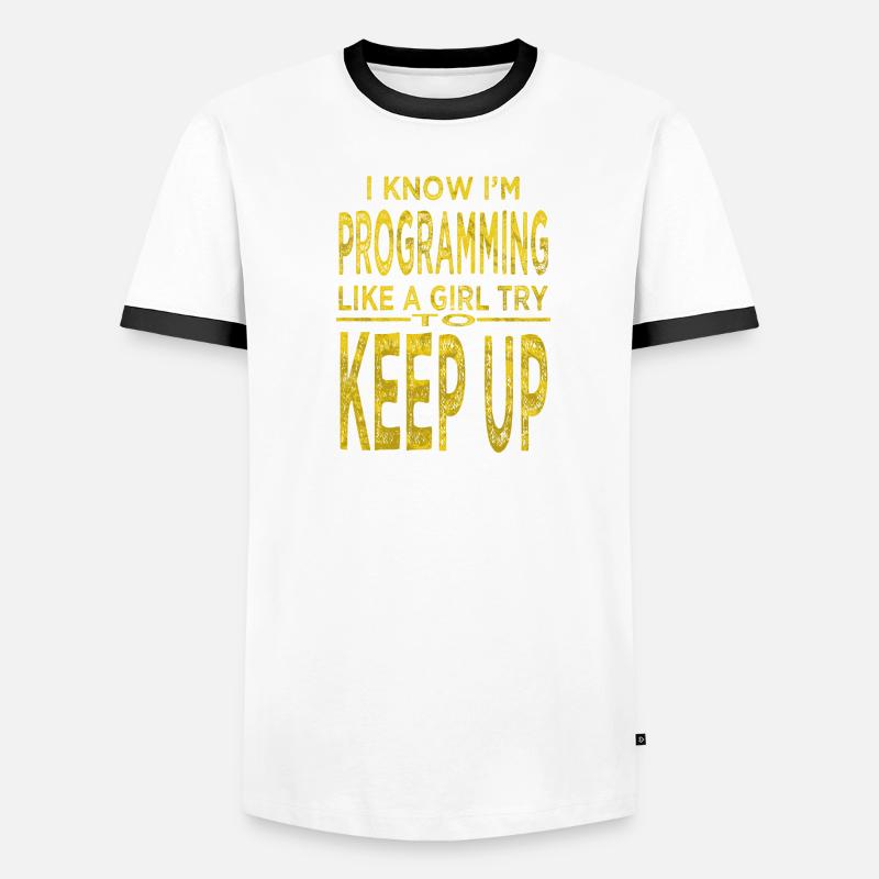 Cadeau d’anniversaire C Plus Plus PC Frontend Développeur T-shirt contrasté Homme