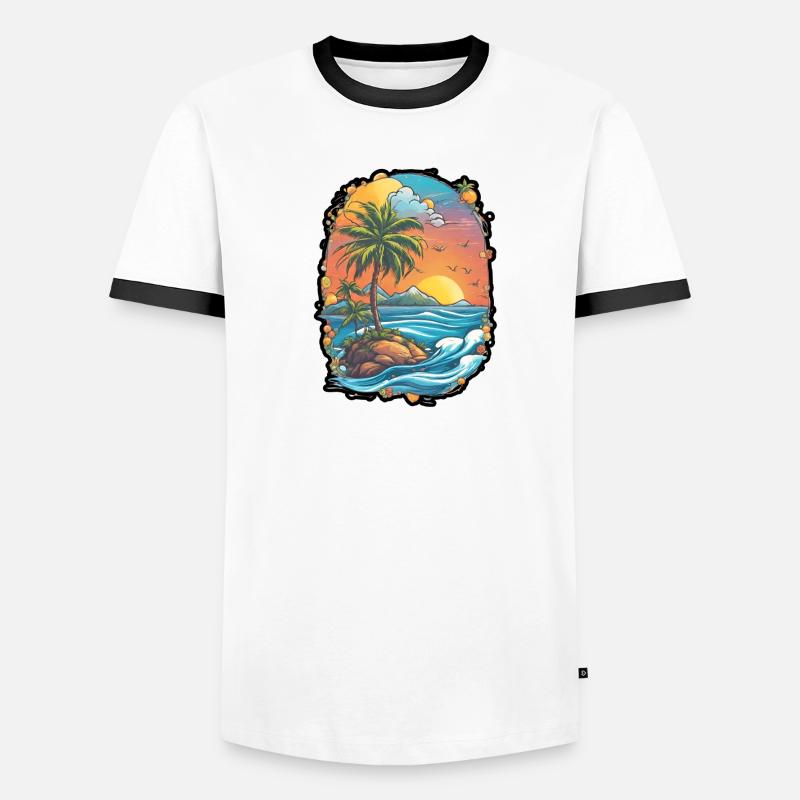 disque vinyle T-shirt contrasté Homme