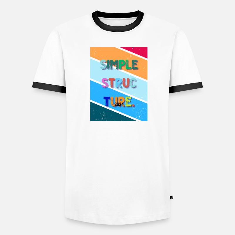 Conception simple. Structure simple 2024. T-shirt contrasté Homme
