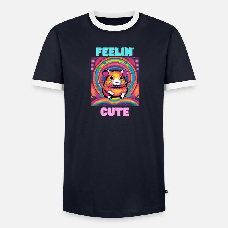 Se sentir mignon T-shirt contrasté Homme