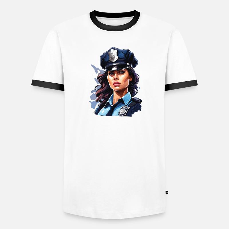 Polizei / Einsatz / Beruf / Job / Einsatzkräfte Männer Kontrast-T-Shirt