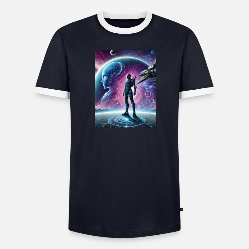 Tech-Kosmos Männer Kontrast-T-Shirt