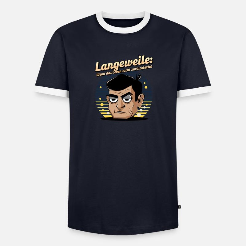 Boredom level extreme 01 Men's Ringer Shirt