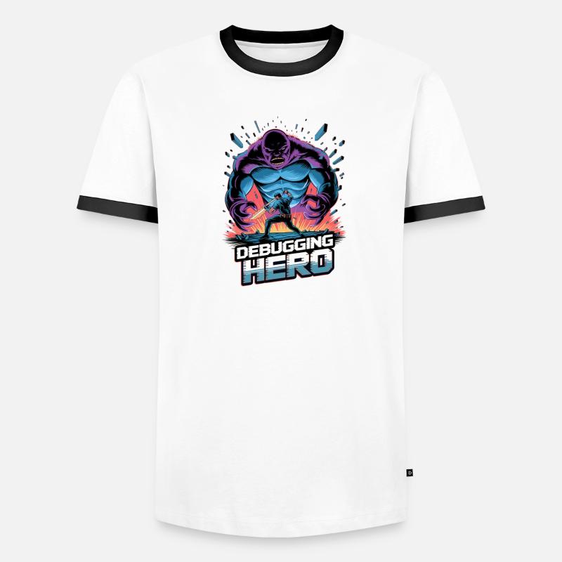 Debugging Hero - Bataille épique contre les monstres de code T-shirt contrasté Homme