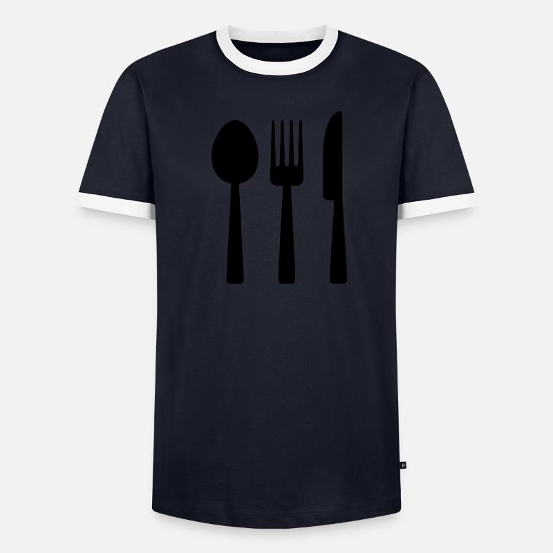 Couverts de table T-shirt contrasté Homme